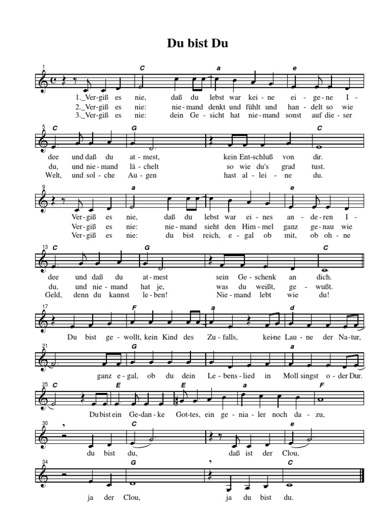 Du Bist Du | PDF