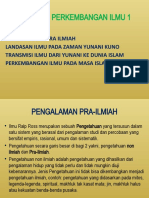 Sejarah Perkembangan Ilmu