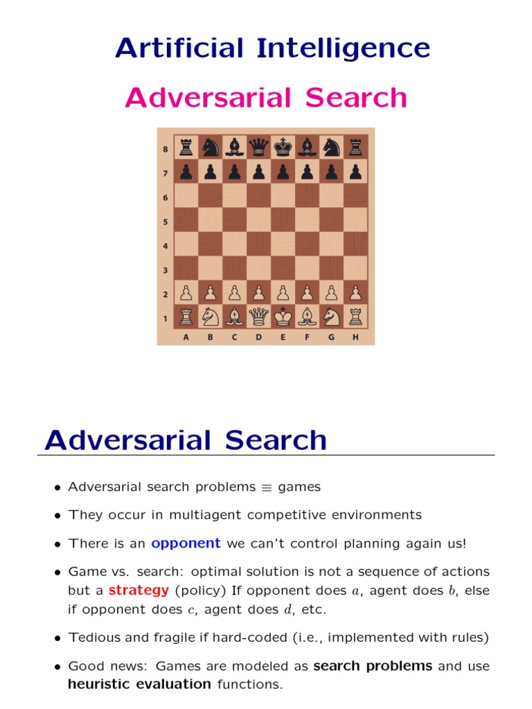 Artificial Intelligence: Adversarial Search | PDF | Algorithms And Data ...