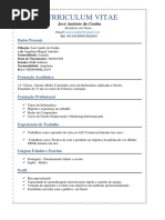 Curriculum Vitae - José Da Cunha