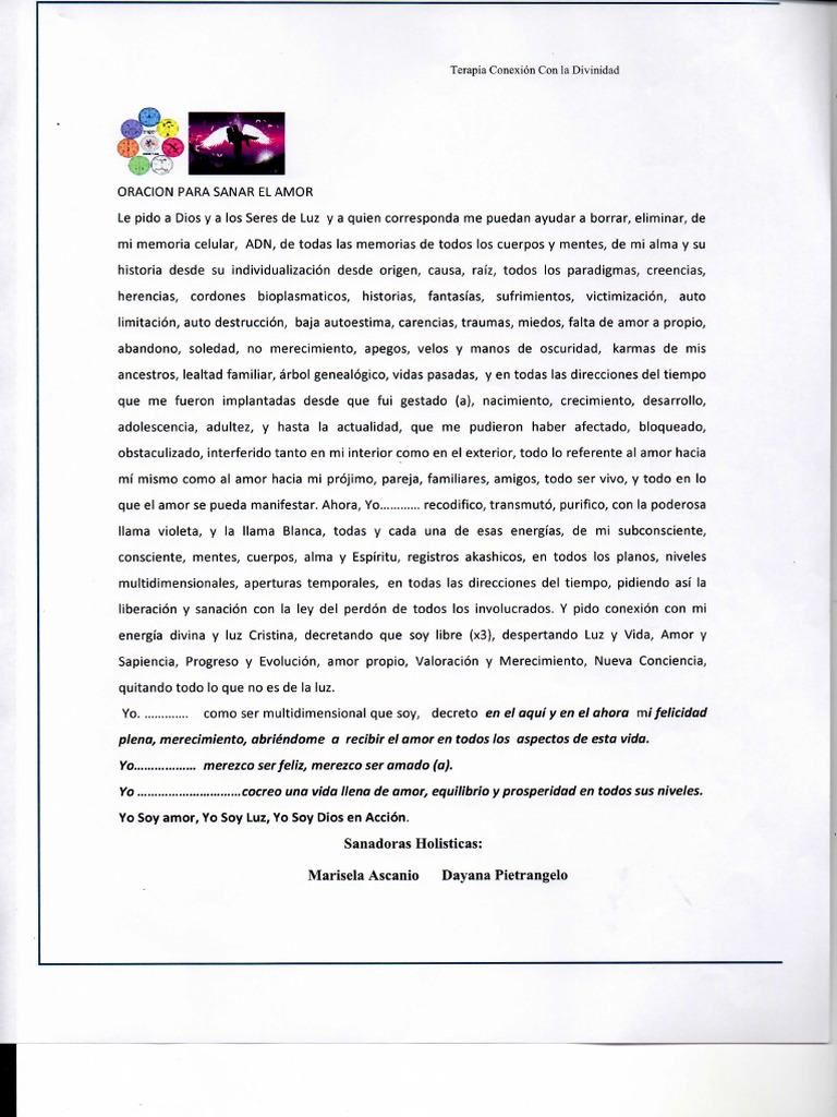 Oracion para Sanar El Amor | PDF