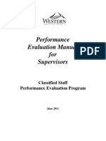 Performance Evaluation Manual For Supervisors