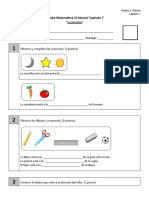 Prueba 1º básico CAP 7 Geometria