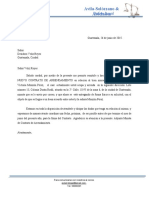 Carta Entrega de Contrato.