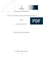 Informe Sobre Diagnostico y Planeacion Del Talento Humano en Una Empresa