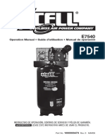 Operation Manual Guide for E7540 Air Compressor