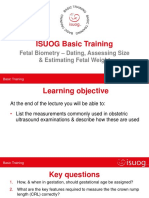 ISUOG Basic Training: Fetal Biometry - Dating, Assessing Size & Estimating Fetal Weight