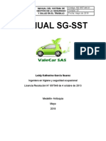 Manual SGSST 1072 PRESENTACION, INDICE