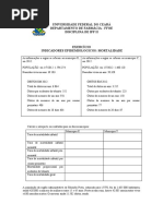 Exercicio mortalidade