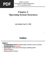 Operating System Structures: Bilkent University Department of Computer Engineering CS342 Operating Systems