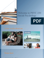 PSYC 230 WK01 Welcome To Social Psychology - To - Upload