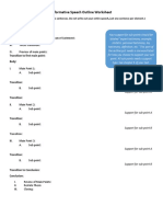 Informative Speech Outline Worksheet