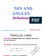 Lines and Angles: Definitions