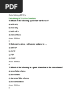 Data Mining MCQ's Viva Questions