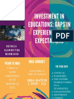 Investment in Education: Bridging Expectation and Experience Gaps