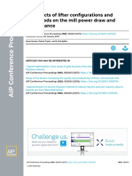 The Effects of Lifter Configurations and Mill Speeds On The Mill Power Draw and Performance