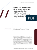 Guerra Fria e liberdades civis em Pontes dos Espiões