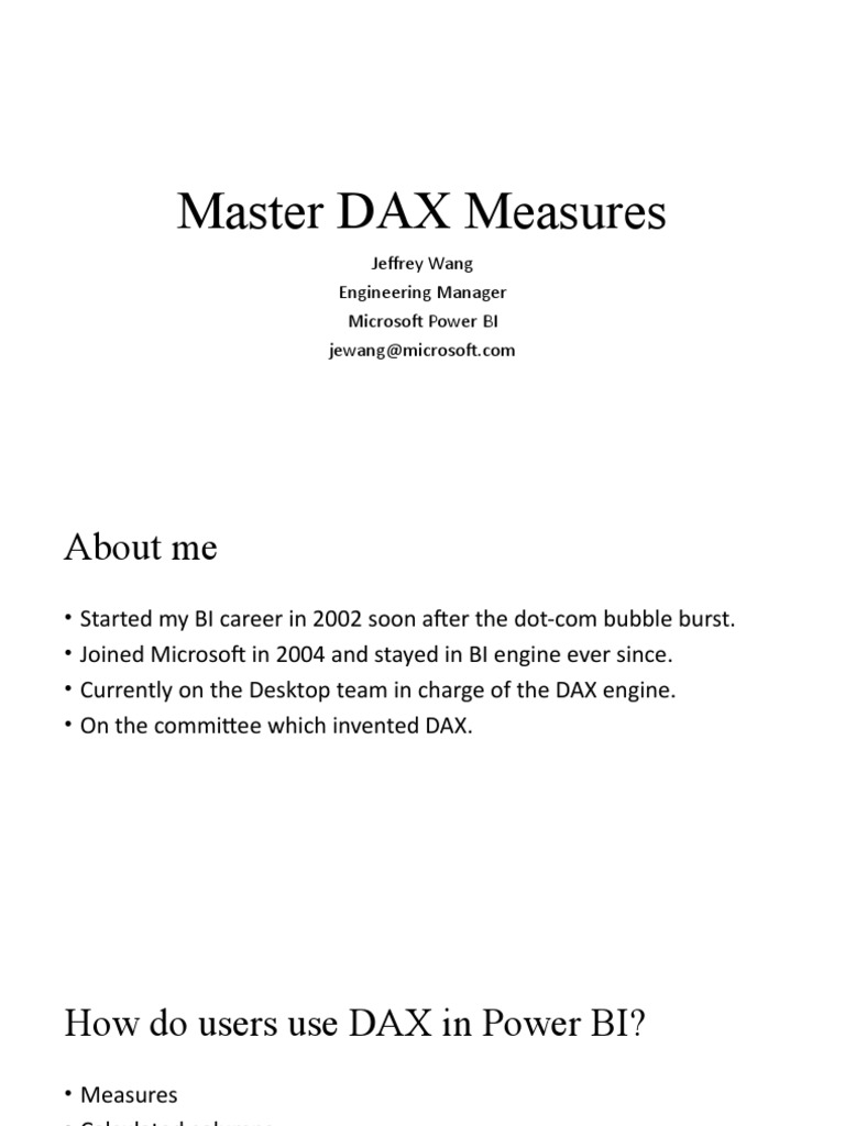 Mastering DAX Measures in Power BI | PDF | Percentile | Microsoft Excel