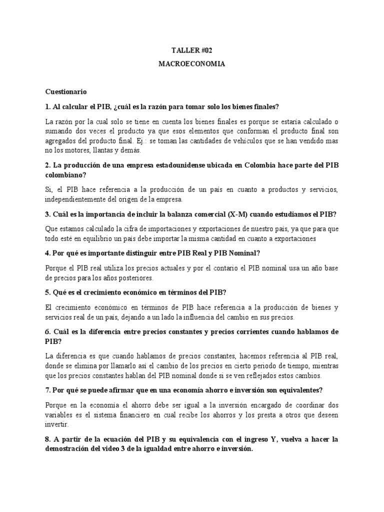 Macro Taller 02 | PDF | Índice de precios al consumidor | Producto ...