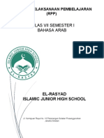 RPP Bahasa Arab Kelas Vii Semester 1