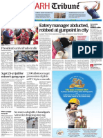 Chandigarh Tribune covers President's visit, robbery, accident
