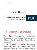 Unit Three: 3. Financial Statement Analysis and Interpretation