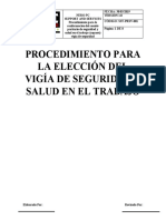 Sst-prsv-001 Procedimiento de La Selección Del Vigia