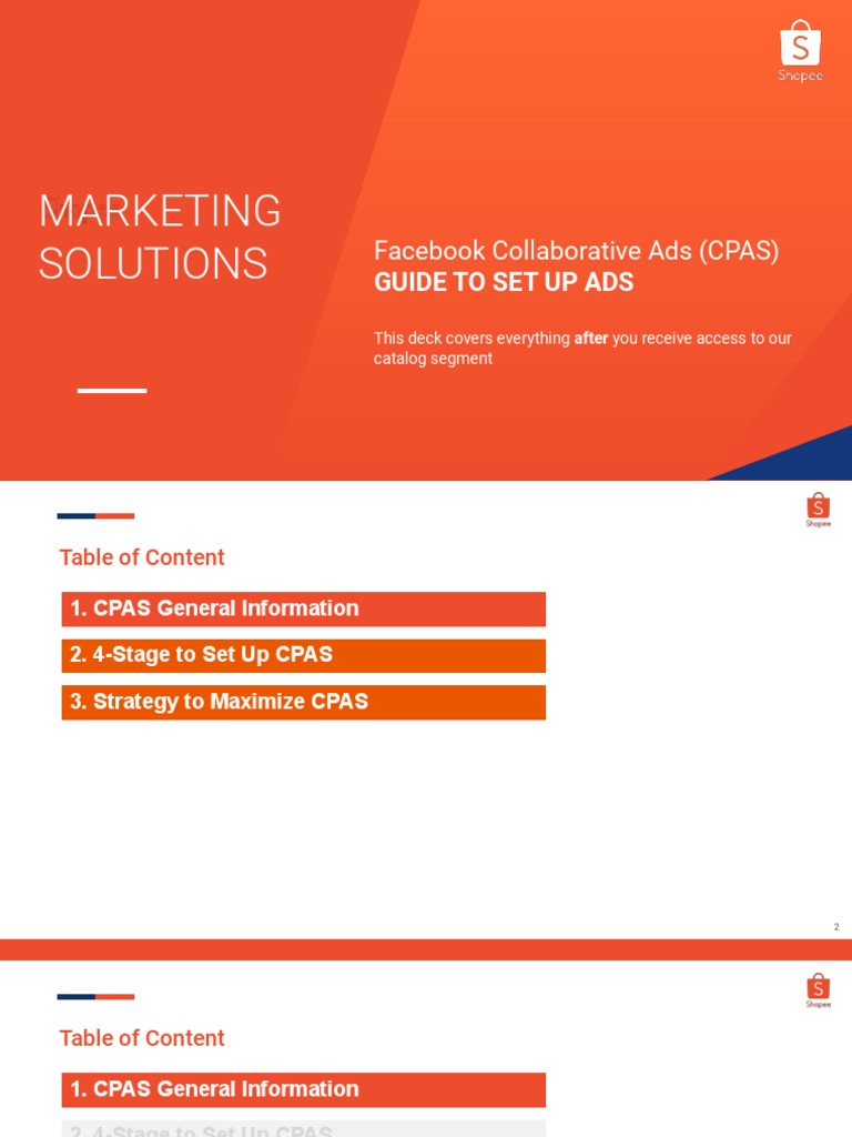 (External) Shopee Marketing Solutions - CPAS Training - 1.0 | PDF ...