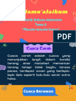 Tematik Bahasa Indonesia Tema 5 - Macam-Macam Cuaca