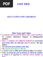 Unit 2 (C++) - Data Types and Variables