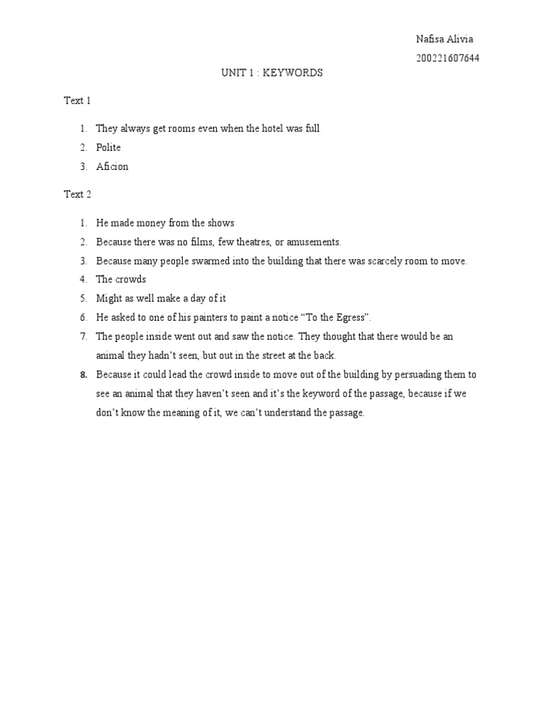 Unit1 Answer | PDF