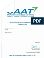 Thailand Civil Aviation Regulation Repair Station Certificate Requirement 2