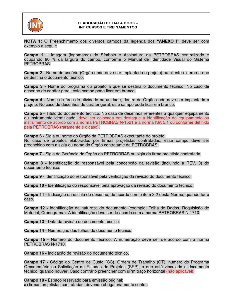 Elaboração de Data Book Petrobras | PDF | Informática | Computação e ...