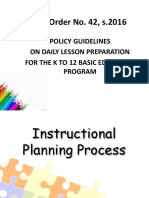 The Daily Lesson Plan Preparation Based on Do 42 s. 2016