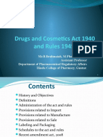 Drugs and Cosmetic Act