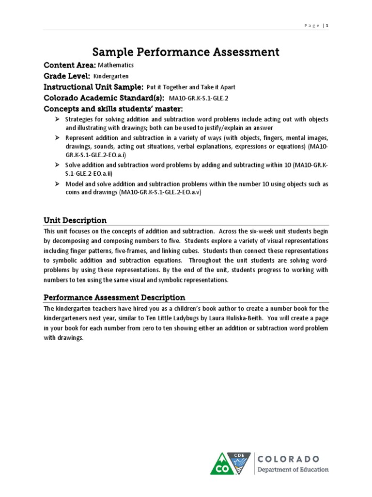 Assesment Performance Task Worksheet 6 | PDF | Educational Assessment ...
