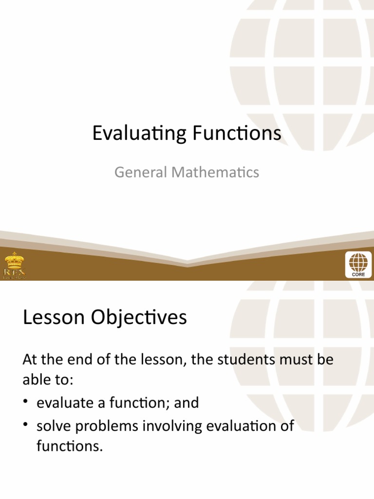 Evaluating Mathematical Functions | PDF | Fahrenheit | Function ...