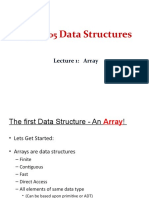 Data Structures: Lecture 1: Array