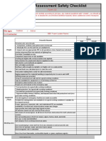 Site Risk Assessment Safety Checklist (To Be Used and Prove in The QC Submiss