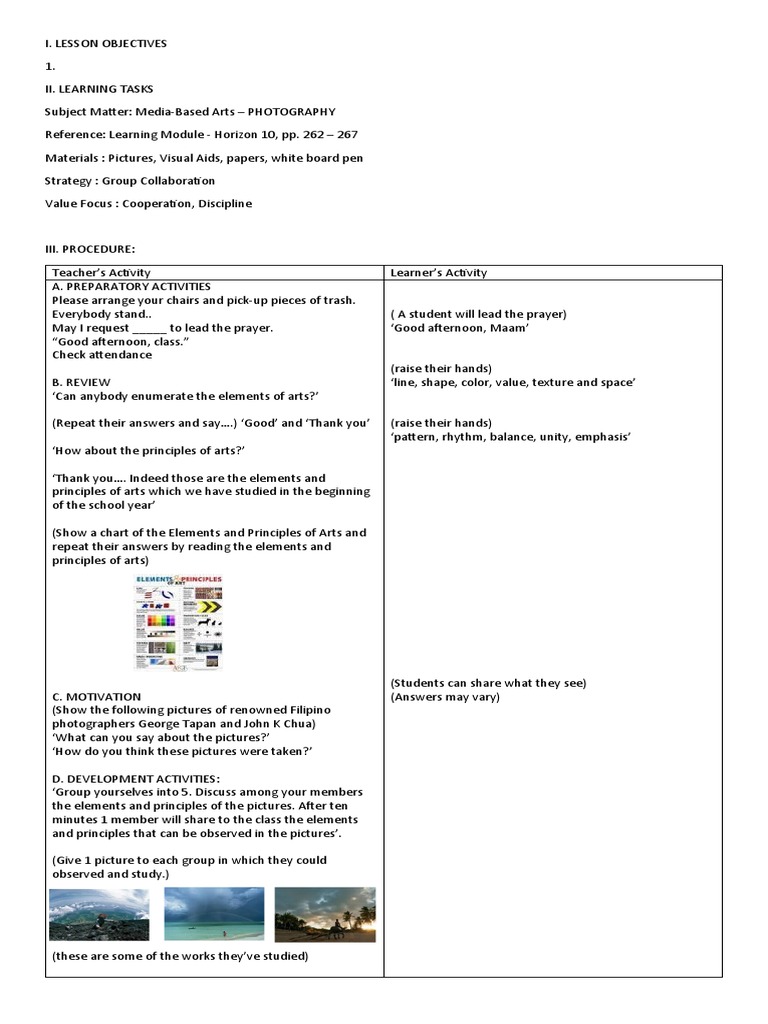 Photography Lesson for Students | PDF | Camera | Photograph