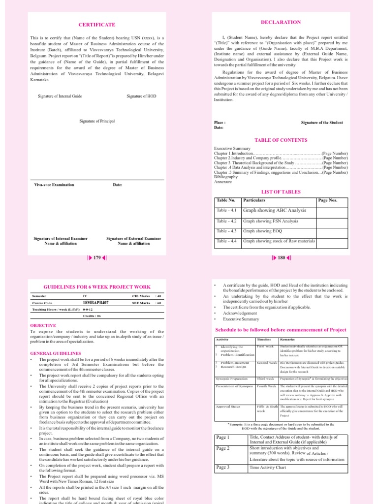 Project Declaration and Certification Guide | PDF | Thesis | Evaluation