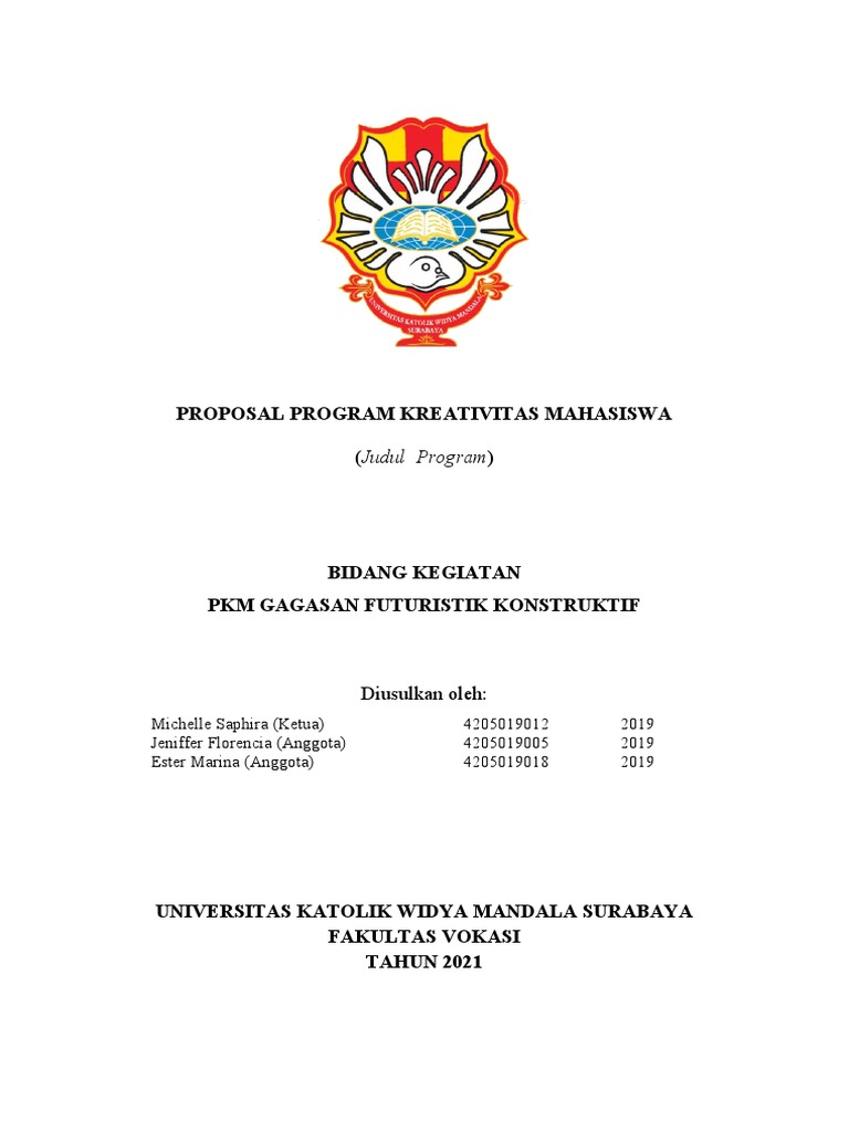 Proposal PKM Gagasan Futuristik Konstruktif | PDF | Seni | Sains ...