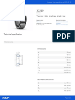 Tapered Roller Bearings, Single Row: Bearing Data Bearing Interfaces