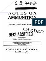 Notes On Ammunition Bulletins 216-R2 and 287