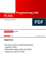 Lecture1 - Intro To PL-SQL