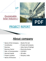 Roshni PVT LTD: (Sustainable Solar Industry)