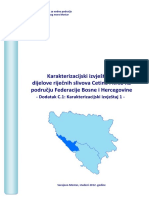 Karakterizacijski Izvještaj Za Dijelove Riječnih Slivova Cetine I Krke Na Području Federacije Bosne I Hercegovine