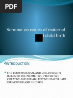 Seminar On Issues of Maternal and Child Birth