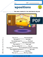 Prepositions Worksheet Complete The Sentences