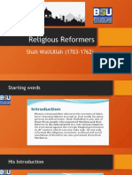 Religious Reformers: Shah Waliullah (1703-1762)